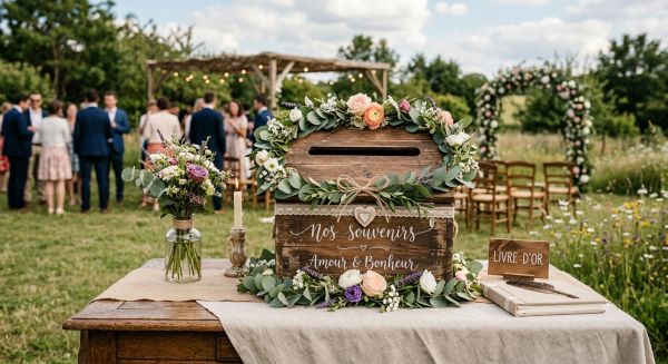 9 idées élégantes pour une urne de mariage champêtre unique